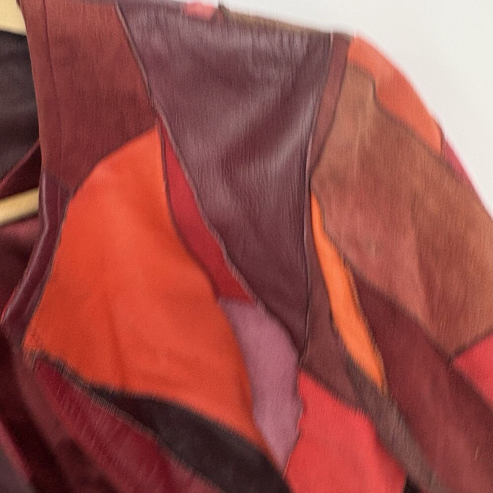 Vintage Suede Leather Patchwork Jacket Small Whim… - image 7